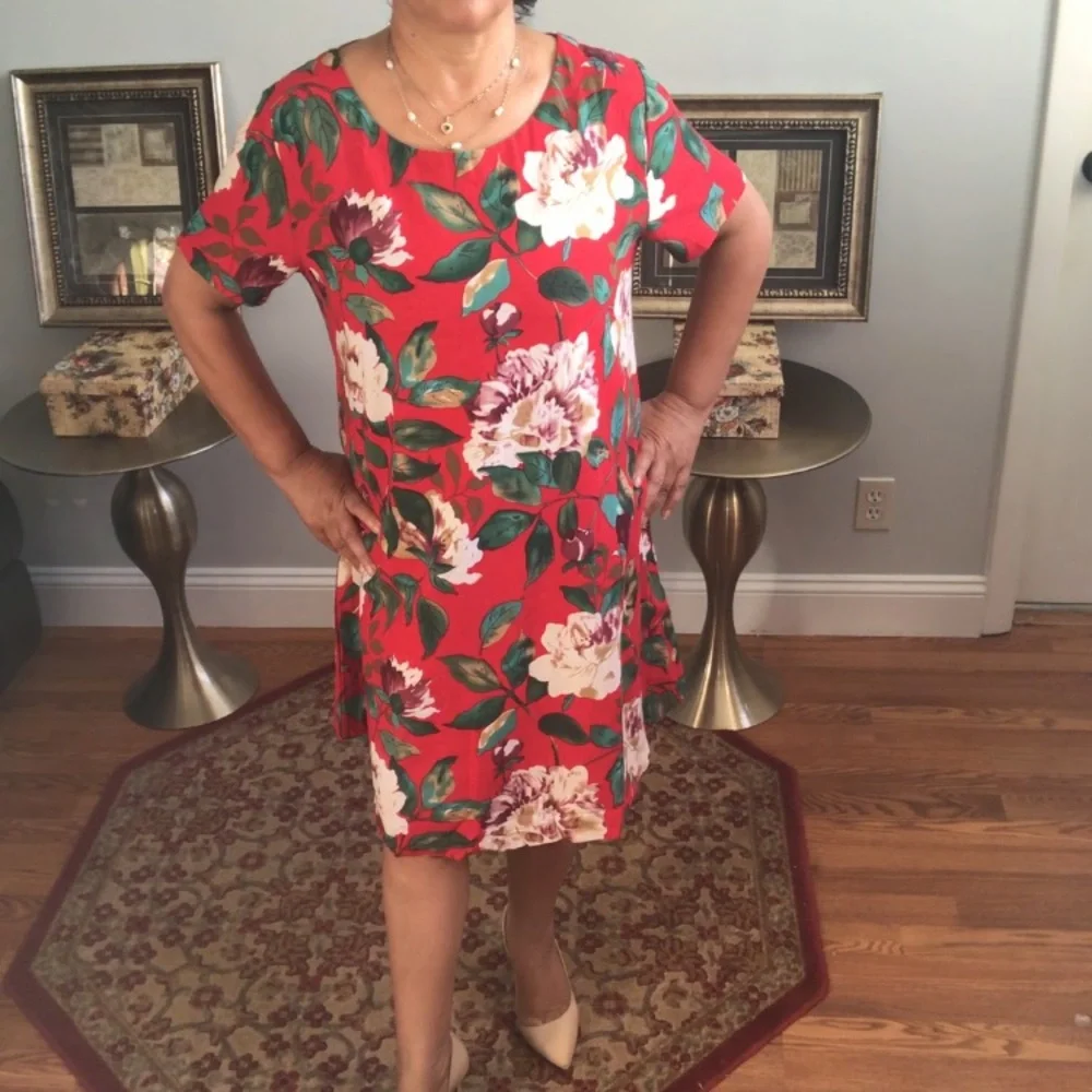 NWOT  Cotton MIDI Dress loose and breathable Linen - Picture 5 of 16